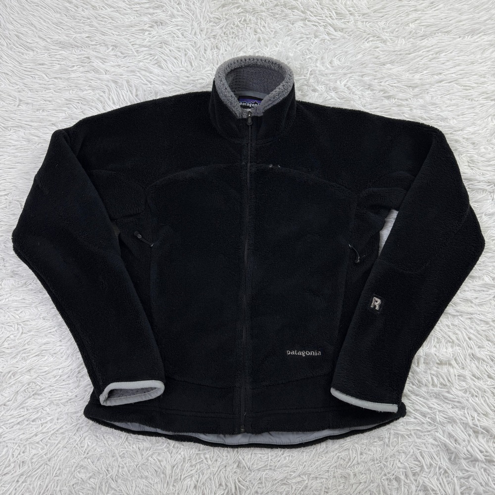 VTG Patagonia Jacket Womens Small Black‎ R4 Regulator Fleece Full Zip Pockets S